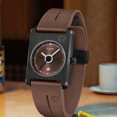 Tomi T-022 Tank Model Men’s Quartz Watch - Classic Square Dial