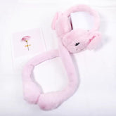 Moving Rabbit Ear Earmuffs– Cute Plush Air-Pump Bunny Hat