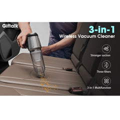 Portable 3-in-1 Wireless Vacuum Cleaner – Clean, Blow & Inflate (Cordless Power)