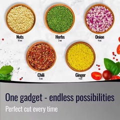 Manual Hand-Press Vegetable & Onion Chopper – Seconds Mein Fast Cutting (No Electricity)