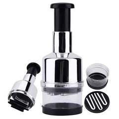 Manual Hand-Press Vegetable & Onion Chopper – Seconds Mein Fast Cutting (No Electricity)