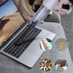 Portable Cordless Handheld Vacuum Cleaner – 6000PA USB Rechargeable Car & Home Cleaner with Dual Nozzles