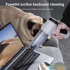 Portable Cordless Handheld Vacuum Cleaner – 6000PA USB Rechargeable Car & Home Cleaner with Dual Nozzles