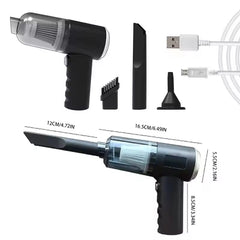 Portable Cordless Handheld Vacuum Cleaner – 6000PA USB Rechargeable Car & Home Cleaner with Dual Nozzles