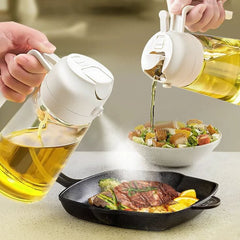 “Versatile 2-in-1 Oil Sprayer & Pourer – 500ml Glass Kitchen Bottle | COD Pakistan”