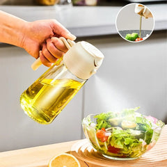 “Versatile 2-in-1 Oil Sprayer & Pourer – 500ml Glass Kitchen Bottle | COD Pakistan”