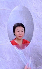 Oval Acrylic Mirror Wall Sticker