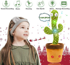 Dancing Talking Cactus Toy with USB Charge – Singing & Mimicking Plush Toy