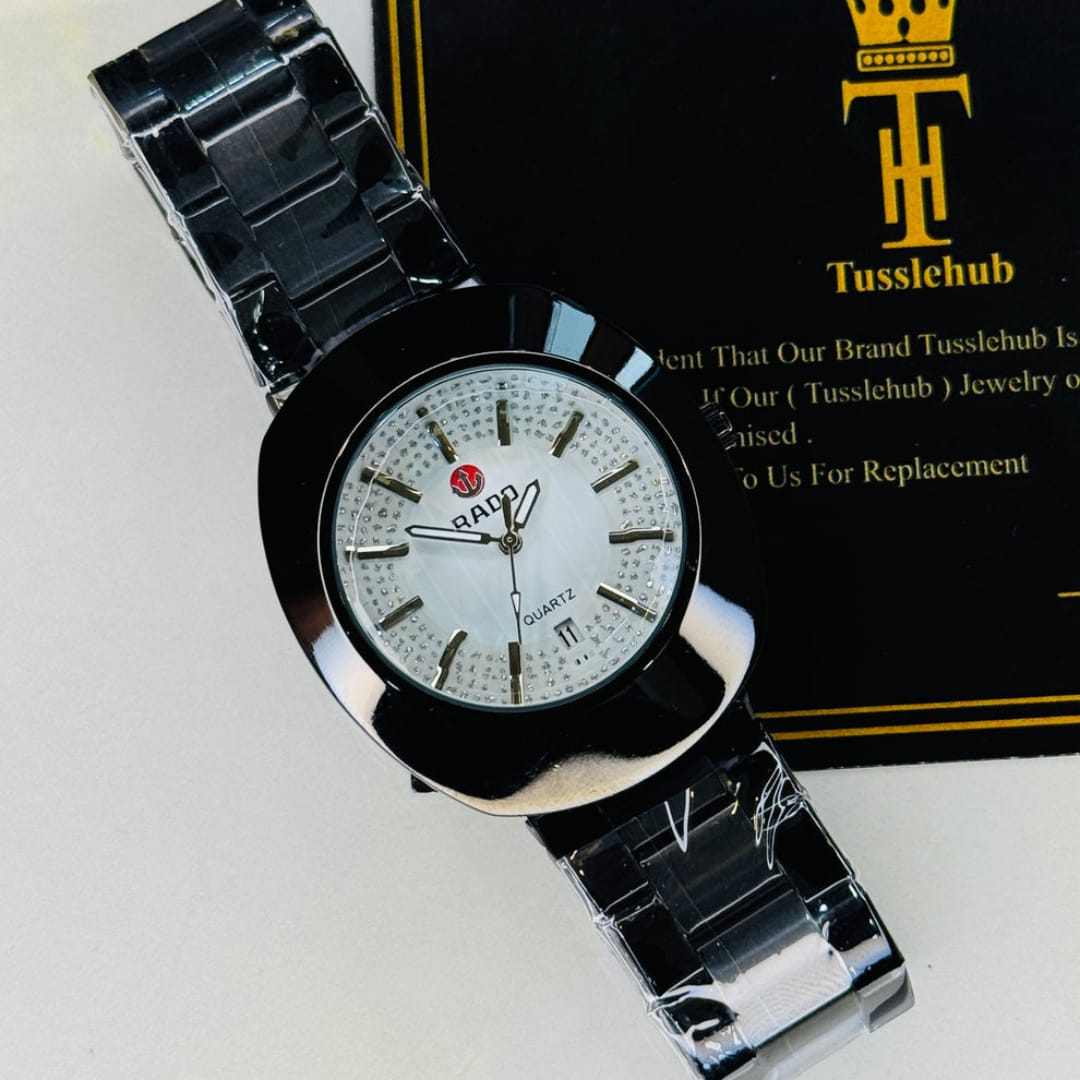 Black Rado DiaStar Men’s Quartz Watch – Sleek Modern Design