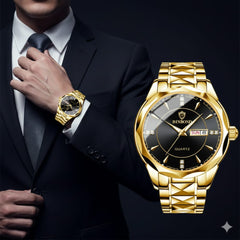 Binbond Men’s Quartz Watch – Classic Design with Stainless Steel Band