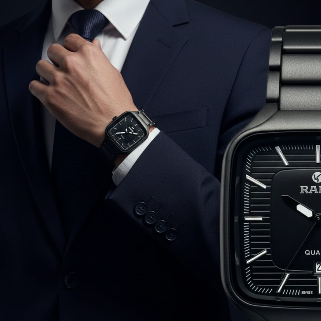 Rado True Square 38mm Automatic Watch – Modern Luxury Timepiece