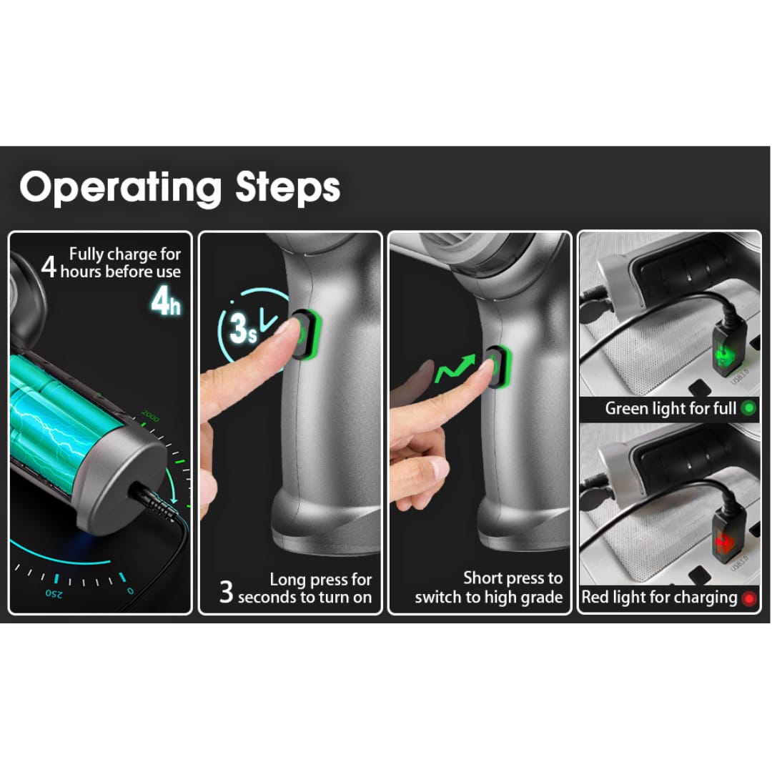 Portable 3-in-1 Wireless Vacuum Cleaner – Clean, Blow & Inflate (Cordless Power)