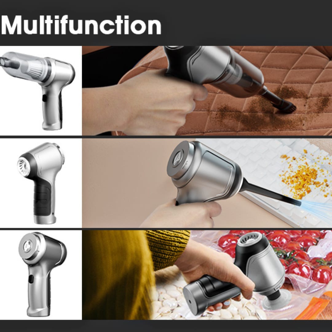 Portable 3-in-1 Wireless Vacuum Cleaner – Clean, Blow & Inflate (Cordless Power)