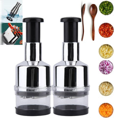 Manual Hand-Press Vegetable & Onion Chopper – Seconds Mein Fast Cutting (No Electricity)