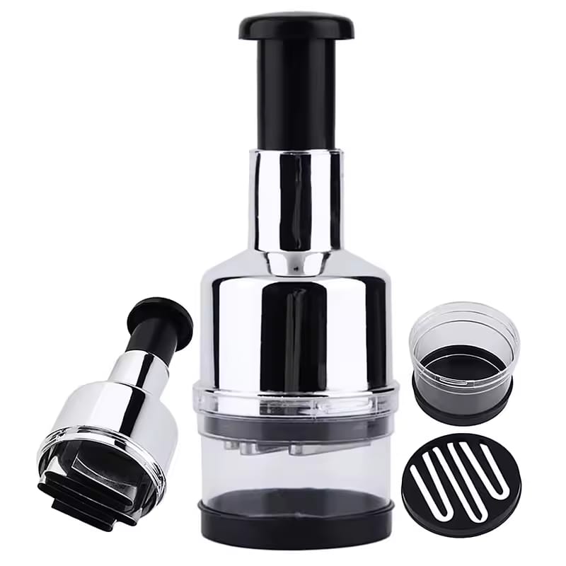 Manual Hand-Press Vegetable & Onion Chopper – Seconds Mein Fast Cutting (No Electricity)