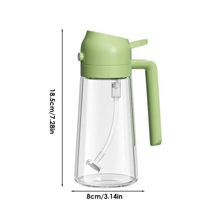 “Versatile 2-in-1 Oil Sprayer & Pourer – 500ml Glass Kitchen Bottle | COD Pakistan”