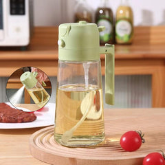 “Versatile 2-in-1 Oil Sprayer & Pourer – 500ml Glass Kitchen Bottle | COD Pakistan”