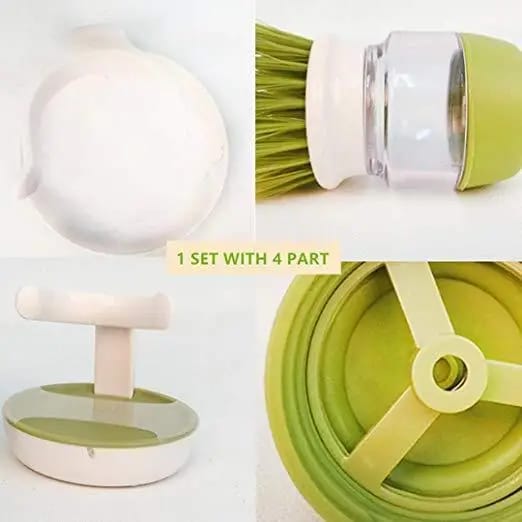 “Scrub Soap Dispensing Brush – Easy Dish & Pot Cleaning | COD Pakistan”