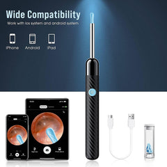 Smart visual ear wax cleaning kit with built-in HD camera and wireless endoscope design,